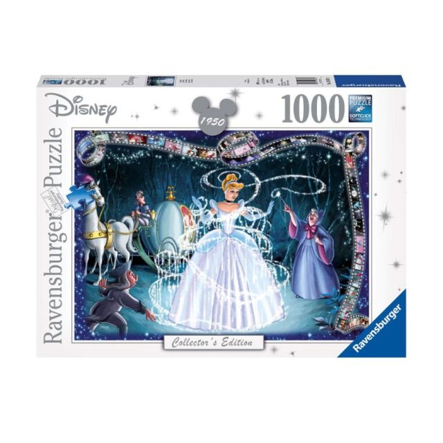Ravensburger Disney Collector's Edition Cinderella 1000 piece jigsaw puzzle box showing Cinderella and magical scene