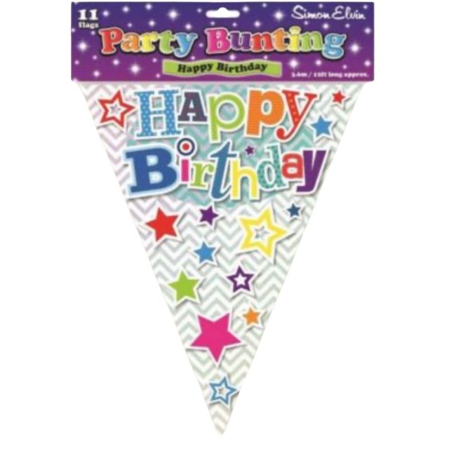 Simon Elvin happy birthday party bunting