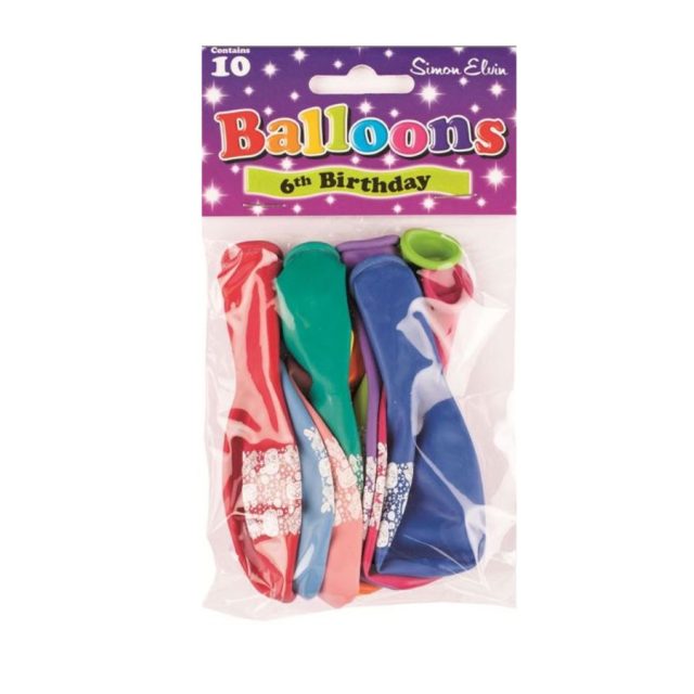 Simon Elvin 6th Birthday Balloons