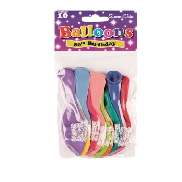 Simon Elvin 8oth Birthday Balloons