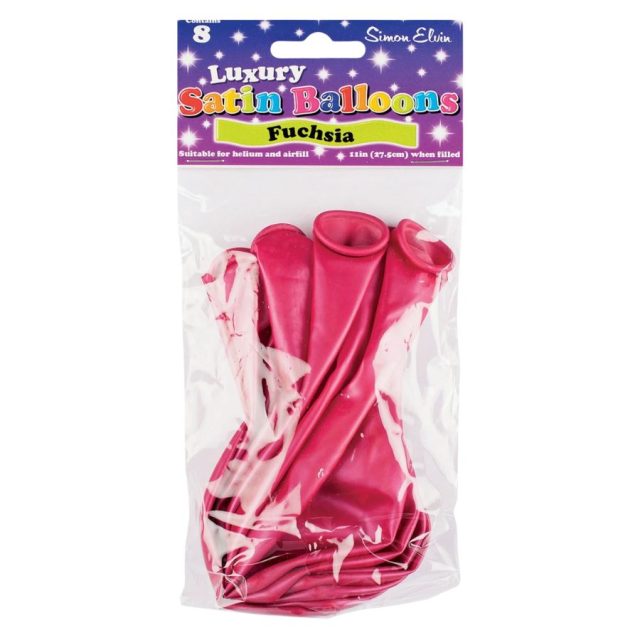 Simon Elvin Satin Plain Fuchsia Balloons