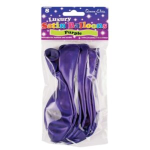 Simon Elvin Satin Plain Purple Balloons