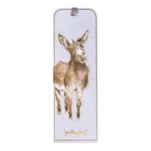 Wrendale 'Gentle Jack’ donkey Bookmark Wrendale Gentle Jack donkey bookmark with gold foil on textured white card and ribbon