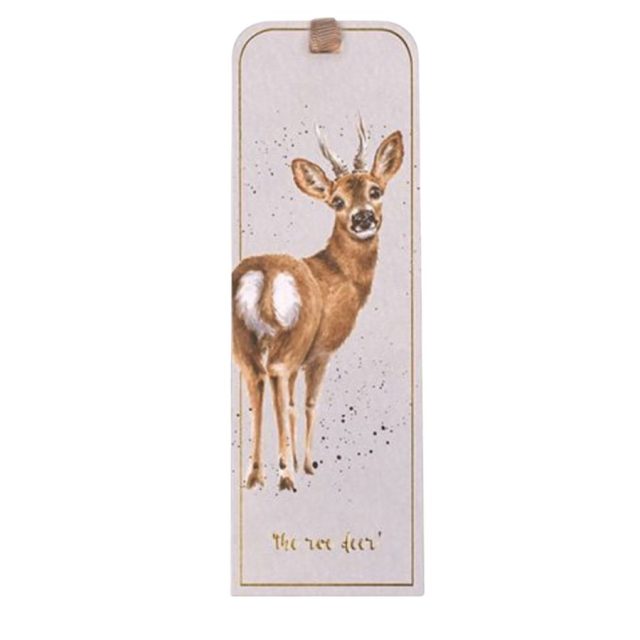 Wrendale Roe Deer Bookmark Wrendale bookmark featuring illustrated roe deer with gold foil detail and ribbon on top
