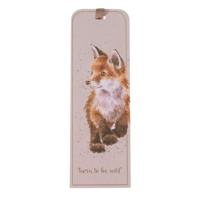 Wrendale ‘Born to be Wild’ fox Bookmark Wrendale Born to be Wild Fox Bookmark printed on thick card with gold foil and ribbon