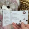 Amelie Charlie Bears (2) Open Charlie Bears care instruction booklet showing multilingual product advice