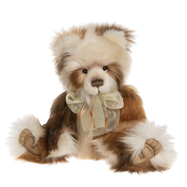 Annie Versary Charlie Bears Charlie Bears Annie Versary panda teddy bear with cream and brown plush fur sitting upright