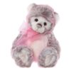 Charlie Bears Amelie Charlie Bears Amelie soft white and grey plush bear with pink ribbon sitting front view