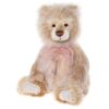 Charlie Bears Daybreak Beige Charlie Bears Daybreak plush bear sitting with pink bow and distinct paw pads