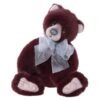 Charlie Bears Rummy plush bear in rich burgundy with organza bow