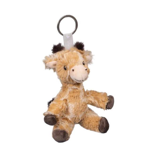 Wrendale 'Camilla' Giraffe Plush Character Keyring Wrendale Camilla giraffe plush character keyring with soft fur and silver keyring loop