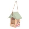 Wrendale Hanging Bird Feeder with rope hanger and bird illustrations on side panel