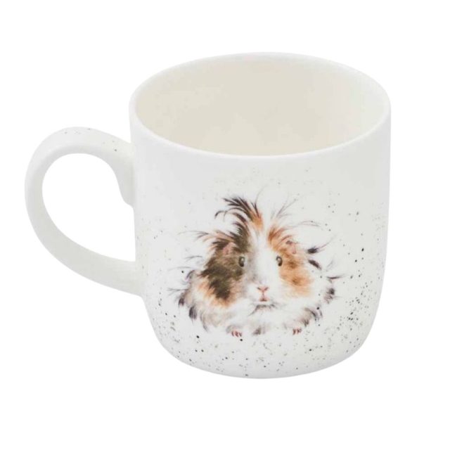 'Lettuce be Friends' guinea pig mug Wrendale Wrendale Lettuce be Friends mug displaying a single fluffy guinea pig on the back