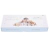 Gift box for Wrendale 'Little Paws' Dog baby socks featuring puppies illustration on lid