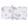 'Little Savannah' African Animal Baby Blanket Folded Wrendale Little Savannah African animal baby blanket with grey ribbon