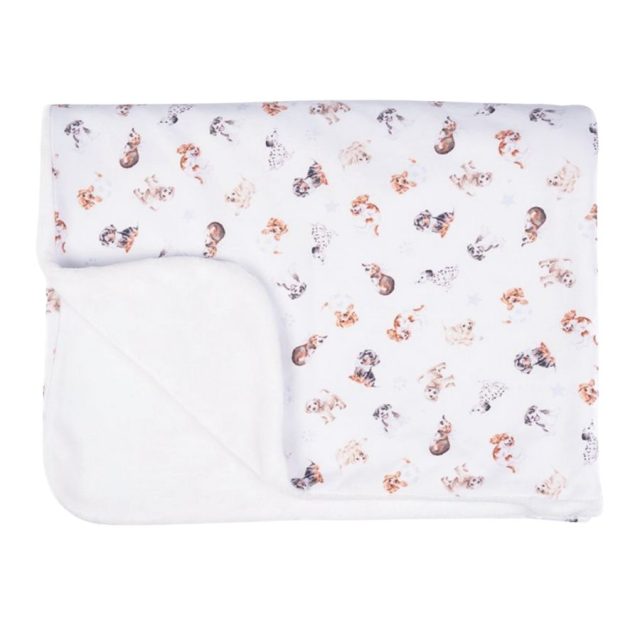 Little Wren 'Little Paws' Dog Baby Blanket Wrendale 'Little Paws' Dog Baby Blanket