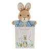 Peter Rabbit - Gift Bag (2) Peter Rabbit soft toy wearing blue jacket inside decorative gift bag with Peter Rabbit illustration