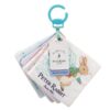 Peter Rabbit Play & Go Squares Folded Peter Rabbit Play And Go Squares soft book hanging from a blue plastic ring