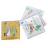 Play & Go Squares by Peter Rabbit Unfolded Peter Rabbit Play And Go Squares showing illustrated fabric squares with Peter Rabbit and Benjamin Bunny