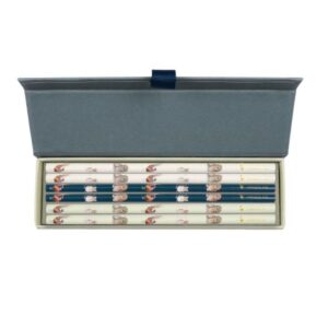 Signature Stationery Pencil Set by Wrendale Open gift box with six Wrendale woodland animal patterned pencils in three different grades