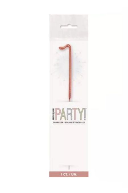 7″ Rose Gold Glitz Number 1 Sparkler