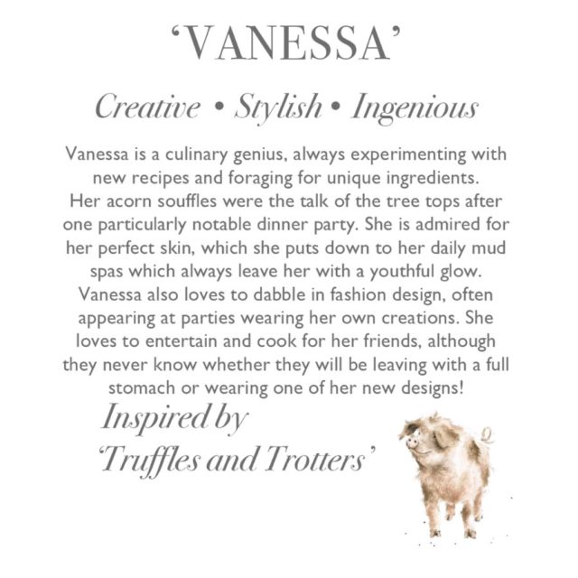 'Vanessa' Pig Character Wrendale 'Vanessa' Pig Character