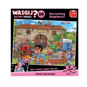 Wasgij Destiny 30 Harvesting Happiness puzzle box with farmyard scene and characters