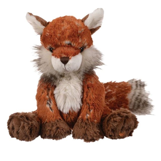 Soft plush Autumn Fox character sitting with fluffy tail and detailed fur markings
