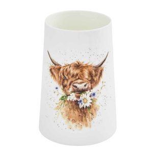 Wrendale 'Daisy Coo' Highland Cow Large Vase