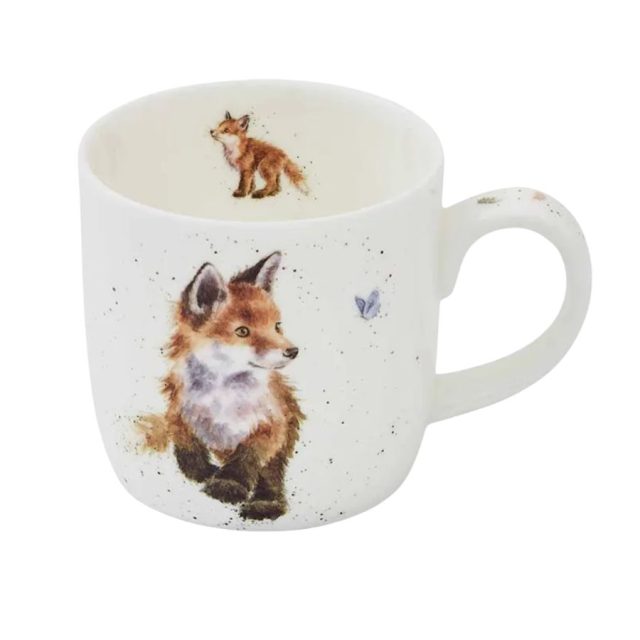 Wrendale Designs Born to be Wild Fox Mug Wrendale Designs Born to be Wild Fox Mug with detailed fox illustration on front and inner rim