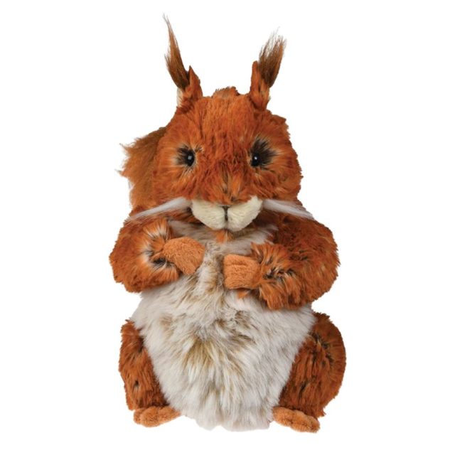 Wrendale 'Fern' Squirrel plush toy with orange and white fur sitting upright