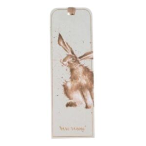 Wrendale Hare Raising Bookmark Wrendale Hare Raising hare bookmark on textured board with gold foil and ribbon