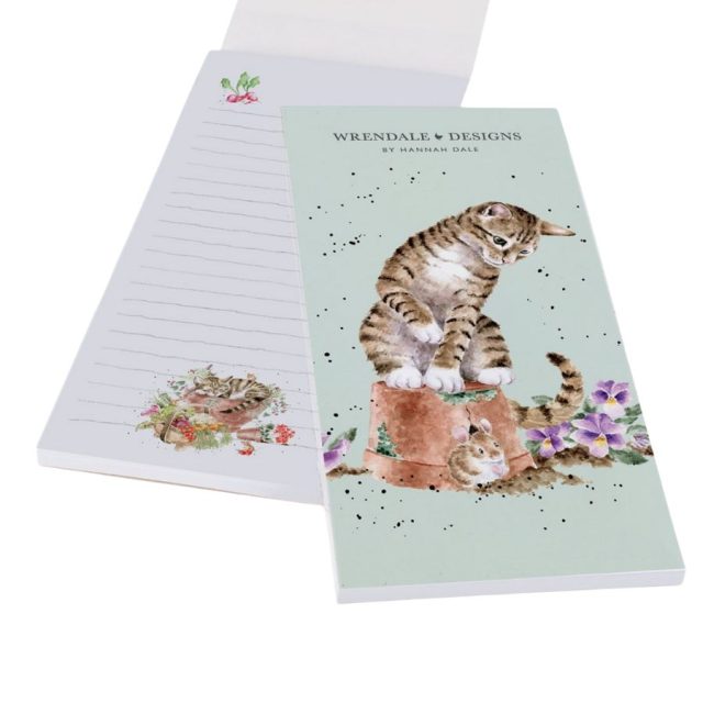 Wrendale 'Hide and Squeak' Cat Shopping Pad Wrendale Hide and Squeak Cat Shopping Pad with cat illustrations and lined pages