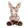 Wrendale 'Jack' Donkey character Front sitting view of Wrendale Jack donkey plush toy with soft textured fur and embroidered details