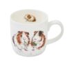 Wrendale 'Lettuce be Friends' guinea pig mug Wrendale Lettuce be Friends mug showing two guinea pigs sharing a leaf on front with a small guinea pig inside rim