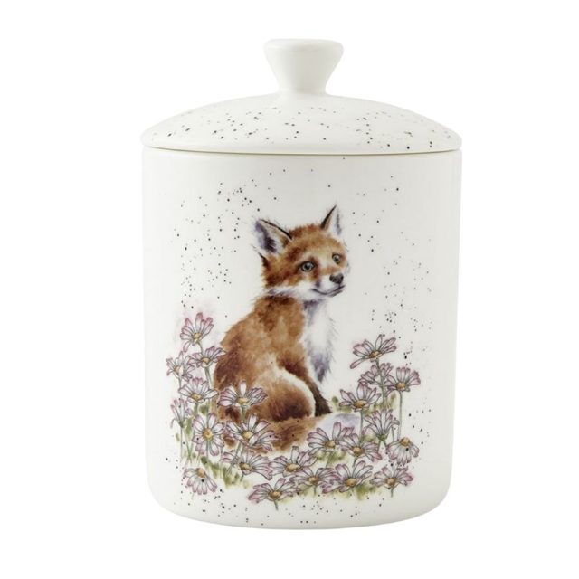 Wrendale 'Make My Daisy' Fox Medium Lidded Storage Jar Medium lidded storage jar featuring Make My Daisy fox design surrounded by daisies