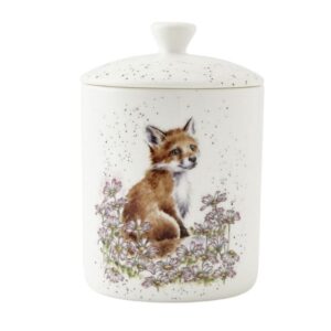 Wrendale 'Make My Daisy' Fox Medium Lidded Storage Jar Medium lidded storage jar featuring Make My Daisy fox design surrounded by daisies