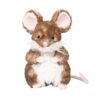 Wrendale 'Oliver' Mouse Character Soft brown and white Wrendale 'Oliver' Mouse plush toy with detailed features