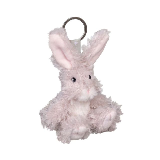 Wrendale 'Rowan' Hare soft plush keyring with silver key loop