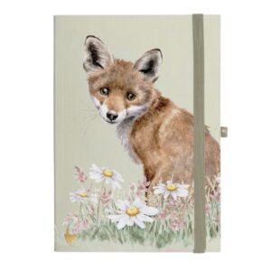 Wrendale 'The Curious Cub' Fox Signature Stationery Notebook Wrendale The Curious Cub Fox notebook with fox illustration and floral design on cover