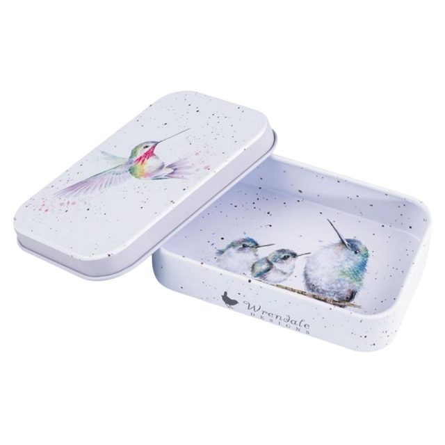 Wrendale 'Wisteria Wishes' Hummingbird Mini Tin Wrendale 'Wisteria Wishes' Mini Tin featuring hummingbird illustration on lid and inside