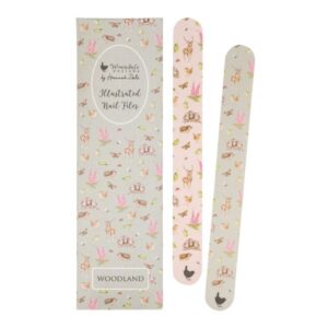 Wrendale Woodland Nail File Set Wrendale Woodland Animal Nail File Set with two illustrated nail files in patterned cardboard pouch
