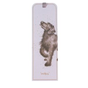 Wrendale ‘Walkies’ labrador Bookmark Wrendale ‘Walkies’ bookmark featuring a detailed illustration of a Labrador dog with gold foil accents