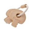 Bambino Toy Wooden Keys Natural wooden baby keys on child-safe fabric rope key ring