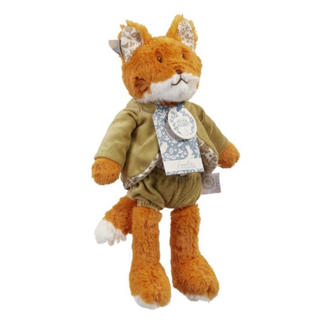 Mr Tod Peter Rabbit soft toy wearing green jacket posed at an angle