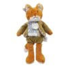 Mr Tod soft toy dressed in green jacket and knickerbockers with patterned ear trim