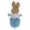 Back view of Mrs Rabbit soft toy wearing blue dress with white collar