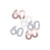 Loose Unique Party Rose Gold Glitz 60th Birthday Confetti pieces in rose gold, white, and glitter finish