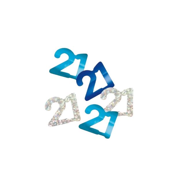 UNIQUE BLUE 21ST CONFETTI