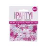 Pack of Unique Party Pink Glitz 80th Birthday Confetti in mixed pink and silver foil